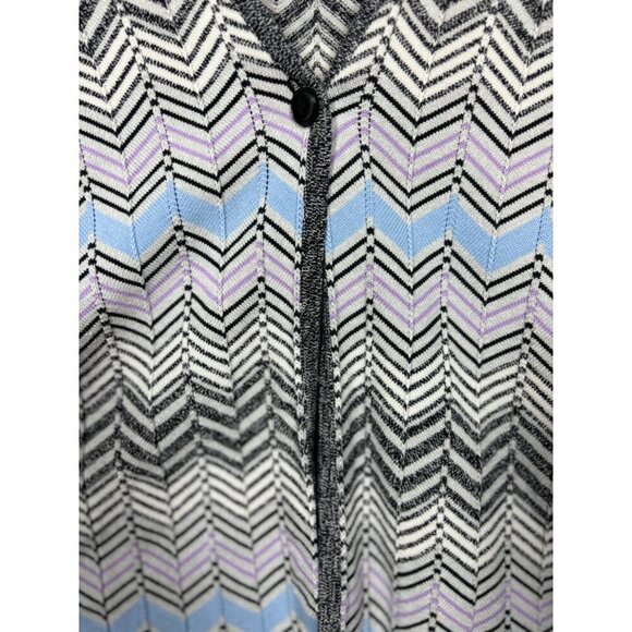 Pendleton Women's XL Chevron Cardigan Sweater 70% Silk Cotton Casual - Picture 3 of 5